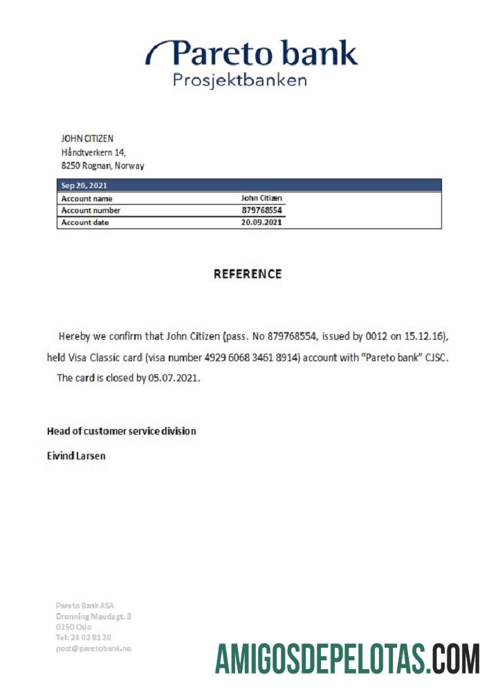 Referência de fechamento de Pareto da Noruega modelo